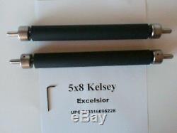 Kelsey Excelsior 5x8 Rollers and trucks Rubber letterpress printing press all