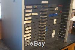 King McKay 12 drawer apt studio letterpress Small Flat Type Cabinet Sort Mc3