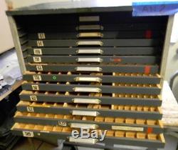 King McKay 12 drawer apt studio letterpress Small Type Cabinet Sort hobby AN01
