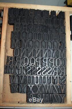 LETTERPRESS WOODTYPE 8 line 95 pieces Clarendon