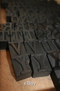 LETTERPRESS WOODTYPE 8 line 95 pieces Clarendon