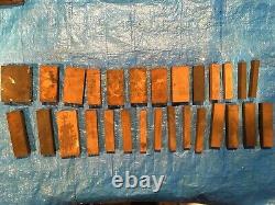 Large 5 Antique Wood Letterpress Printing Press Type Block Letters Typeset