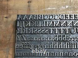 Large Antique VTG 48pt Goudy Bold Letterpress Print Type Letter # Set