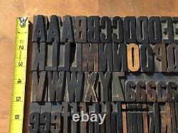 Large Antique VTG American W. T. Co Wood Letterpress Print Type Block Letter Set