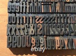 Large Antique VTG American W. T. Co Wood Letterpress Print Type Block Letter Set