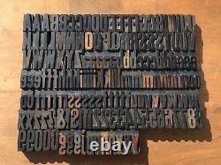 Large Antique VTG American W. T. Co Wood Letterpress Print Type Block Letter Set