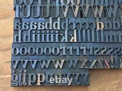 Large Antique VTG TUBBS Wood Letterpress Print Type Block A-Z Letters Comp Set