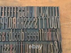 Large Antique VTG TUBBS Wood Letterpress Print Type Block A-Z Letters #s Set