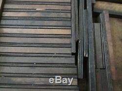 Large Lot Letterpress Wood Type Ruling Border Corners Furniture w Tray