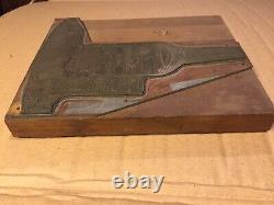 Large Wood Printing Letterpress Printers Block Schenley Whiskey Advertising