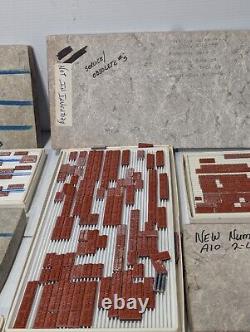Large lot of assorted rubber letters and numbers Dennison, RIBtype Free Ship