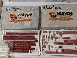 Large lot of assorted rubber letters and numbers Dennison, RIBtype Free Ship