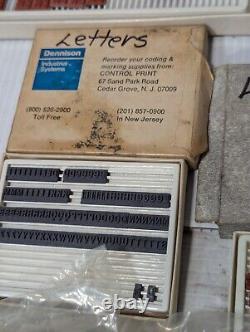 Large lot of assorted rubber letters and numbers Dennison, RIBtype Free Ship