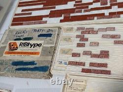 Large lot of assorted rubber letters and numbers Dennison, RIBtype Free Ship