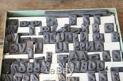 Letter press letters vintage Magnetic Rubber Print Blocks Industrial Drawer B