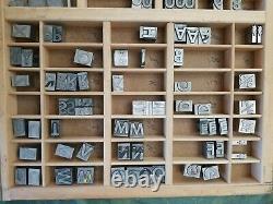 Letter press type font Futura 72pt upper and lower case and punct. Etc. 260+