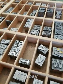 Letter press type font Futura 72pt upper and lower case and punct. Etc. 260+