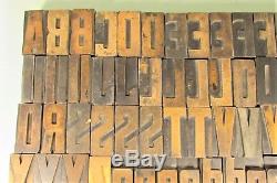 Letterpress Blocks No 506 Printing Wood Type 2 Inch Uppercase Lowercase