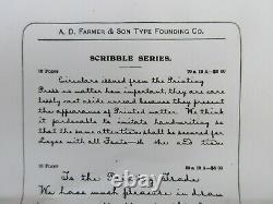 Letterpress Lead Type 12 Pt. Scribble A. D. Farmer & Son Type Founding Co. B46