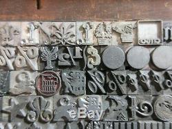 Letterpress Lead Type 36 Pt. Dingbats, Decorators, Sundries, Etc. D38