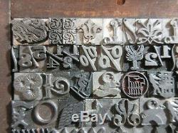 Letterpress Lead Type 36 Pt. Dingbats, Decorators, Sundries, Etc. D38