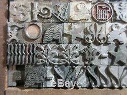 Letterpress Lead Type 36 Pt. Dingbats, Decorators, Sundries, Etc. D38