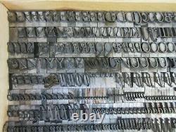 Letterpress Lead Type 48 Pt. Cloister Italic ATF # 103