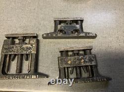 Letterpress, Morgan and Wilcox, Quoin, press lock, lot of 3 free shipping