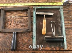 Letterpress Printing Press Pilot Tools Card Chase And Misc Roller