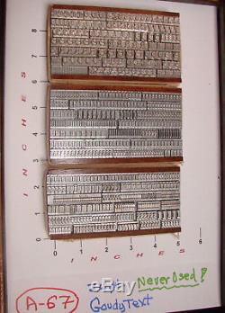Letterpress Type 24 pt. Goudy Text Never Been Used. Yet