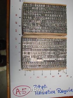 Letterpress Type 24 pt. Helvetica Regular