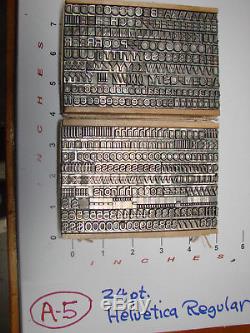 Letterpress Type 24 pt. Helvetica Regular
