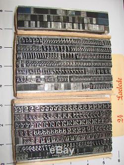 Letterpress Type 24 pt. Laclede (Extremely Rare!) Very Old Prints Great