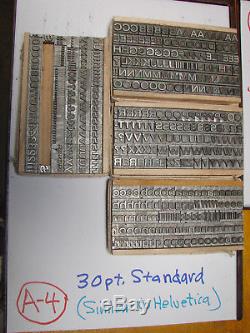 Letterpress Type 30 pt. Standard (Similiar to Helvetia)