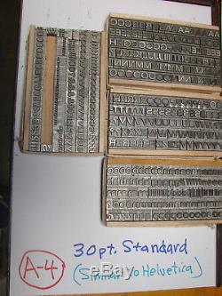Letterpress Type 30 pt. Standard (Similiar to Helvetia)
