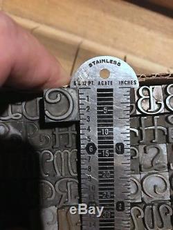 Letterpress Type 36 Pt Parsons Swash Initials