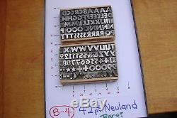 Letterpress Type 42 pt. Neuland Rare