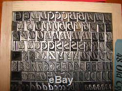 Letterpress Type 48 pt. Bradley Italic ATF, circa 1898 (Rare!)