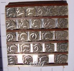 Letterpress Type 60 pt. Dutch Initials A. T. F. Extremely Rare