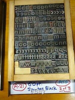 Letterpress Type 60 pt. Spartan Black (Three 8 1/2 x 11 Boxes)
