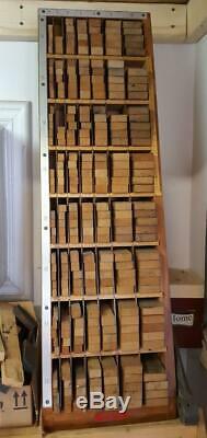 Letterpress Type Antique Almost Full Furniture Cabinet with Furniture X33 54#