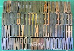 Letterpress Wood Type 12 line Gothic Extra Condensed 167 pcs. UC # punctuation