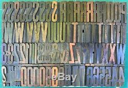 Letterpress Wood Type 12 line Gothic Extra Condensed 167 pcs. UC # punctuation