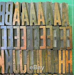 Letterpress Wood Type 12 line Gothic Extra Condensed 167 pcs. UC # punctuation