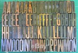 Letterpress Wood Type 12 line Gothic Extra Condensed 167 pcs. UC # punctuation