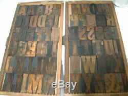 Letterpress Wood Type 30 Line /5 inch ANTIQUE Complete Cap Font 66 pieces