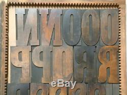 Letterpress Wood Type 30 Line /5 inch ANTIQUE Complete Cap Font 66 pieces