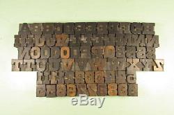 Letterpress Wood Type Blocks Antique 1 inch Uppercase Numbers