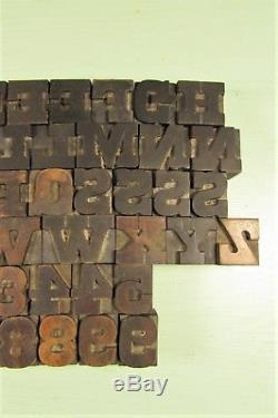 Letterpress Wood Type Blocks Antique 1 inch Uppercase Numbers
