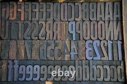 Letterpress alphabet 171pcs 3.54 wood printing blocks Letterpress wooden type